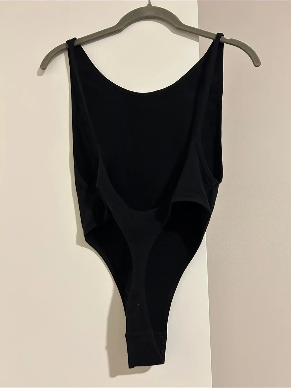 American Apparel Black Open Back Bodysuit - Picture 3 of 5